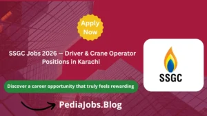 SSGC Jobs 2026 — Driver & Crane Operator Positions in Karachi